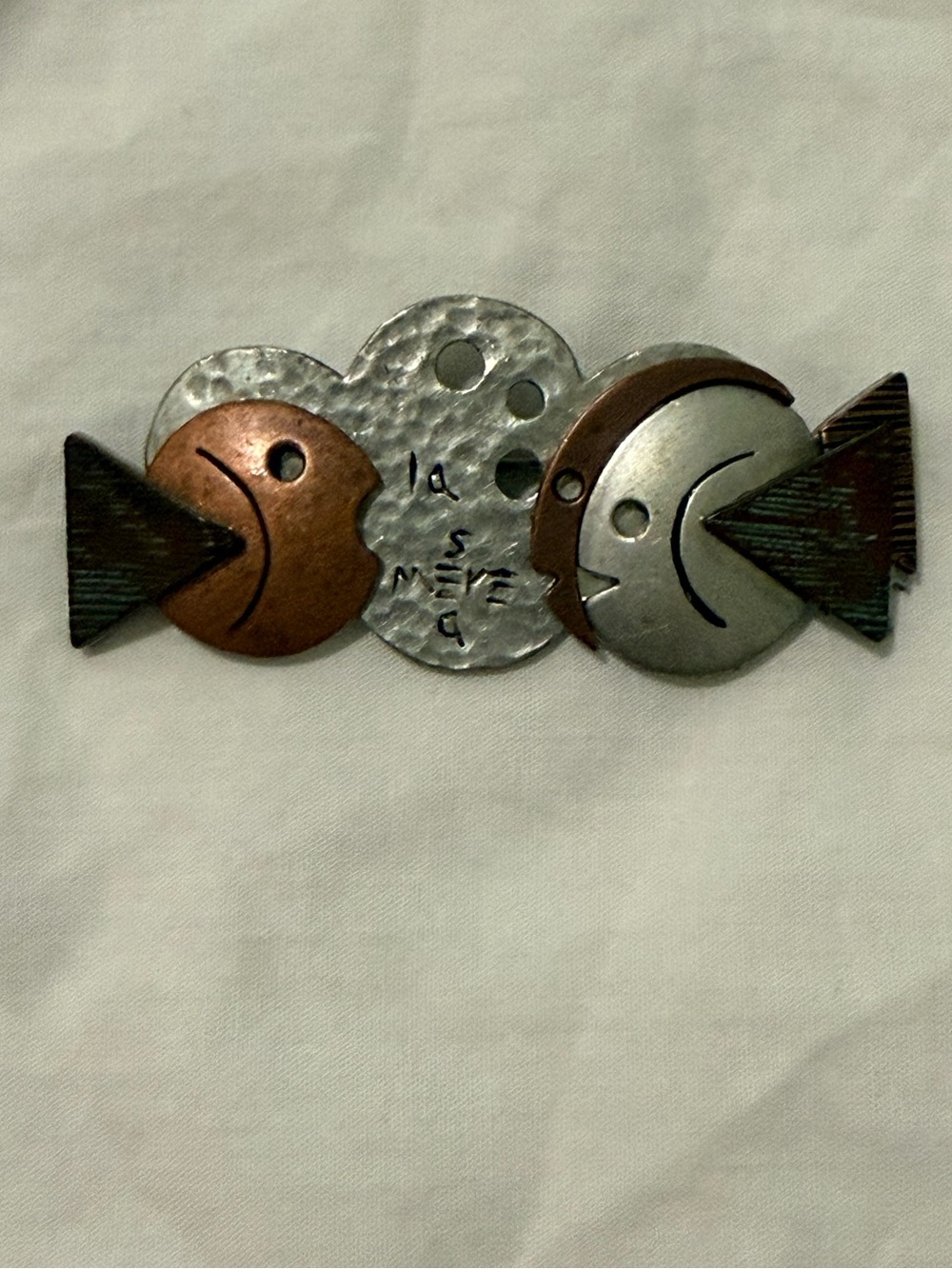 Vintage Liz Claiborne School of Fish Brooch